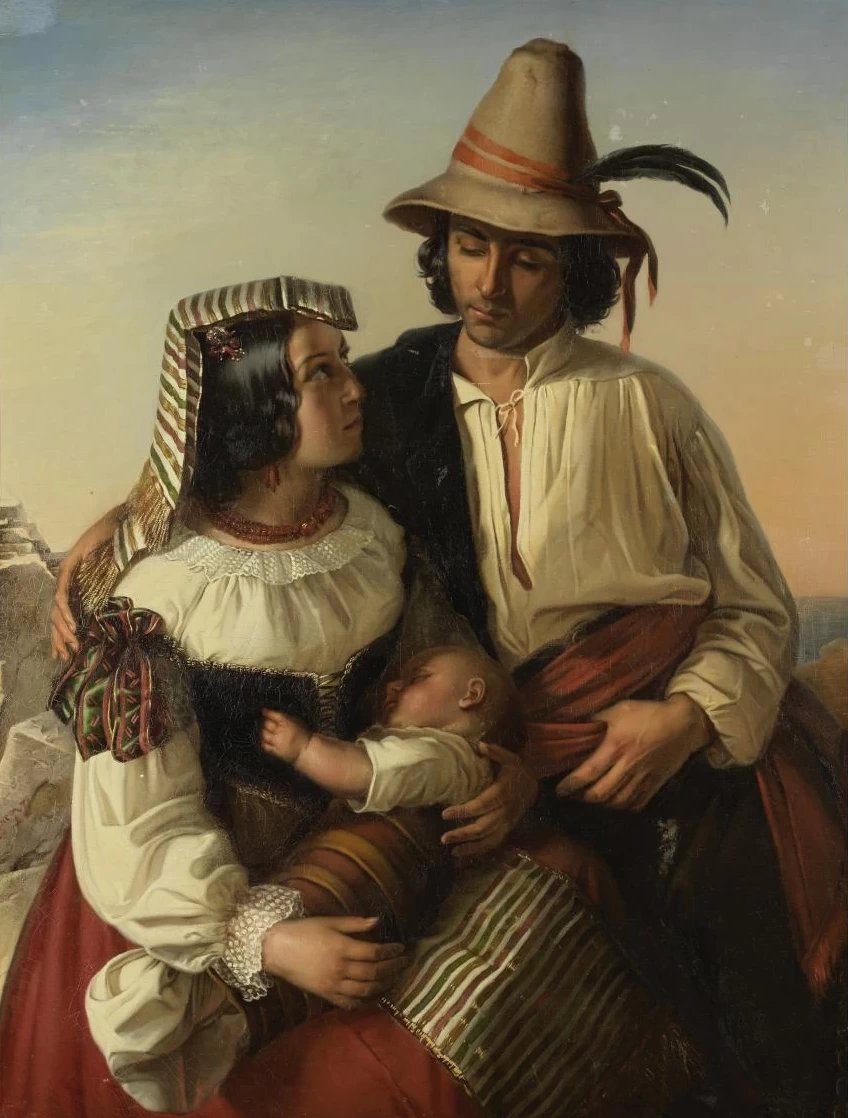 Amanti napoletani con il figlio